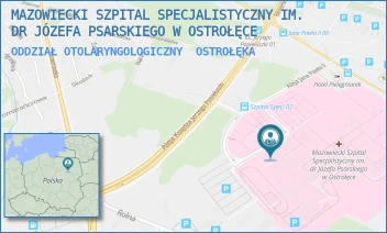 ODDZIAŁ OTOLARYNGOLOGICZNY - MAZOWIECKI SZPITAL SPECJALISTYCZNY IM. DR JÓZEFA PSARSKIEGO W OSTROŁĘCE - JANA PAWŁA II 120A,  OSTROŁĘKA