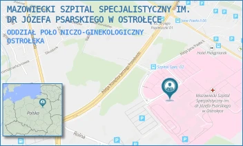 ODDZIAŁ POŁONICZO-GINEKOLOGICZNY - MAZOWIECKI SZPITAL SPECJALISTYCZNY IM. DR JÓZEFA PSARSKIEGO W OSTROŁĘCE - JANA PAWŁA II 120A,  OSTROŁĘKA