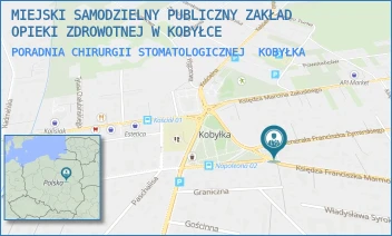 PORADNIA CHIRURGII STOMATOLOGICZNEJ - MIEJSKI SAMODZIELNY PUBLICZNY ZAKŁAD OPIEKI ZDROWOTNEJ W KOBYŁCE - GEN. FRANCISZKA ŻYMIRSKIEGO 2,  KOBYŁKA