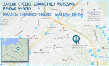 PORADNIA CHIRURGII OGÓLNEJ - ZAKŁAD OPIEKI ZDROWOTNEJ WARSZAWA BEMOWO-WŁOCHY - WROCŁAWSKA 19,  WARSZAWA BEMOWO