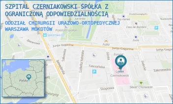 ODDZIAŁ CHIRURGII URAZOWO-ORTOPEDYCZNEJ - SZPITAL CZERNIAKOWSKI SPÓŁKA Z OGRANICZONĄ ODPOWIEDZIALNOŚCIĄ - STĘPIŃSKA 19/25,  WARSZAWA MOKOTÓW