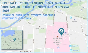 PORADNIA CHIRURGII STOMATOLOGICZNEJ - SPECJALISTYCZNE CENTRUM STOMATOLOGII KONSTANCIN FUNDACJI ZDROWIE I MEDYCYNA 2000 - WIERZEJEWSKIEGO 12,  KONSTANCIN-JEZIORNA
