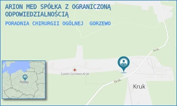 PORADNIA CHIRURGII OGÓLNEJ - ARION MED SPÓŁKA Z OGRANICZONĄ ODPOWIEDZIALNOŚCIĄ - KRUK 5/;,  GORZEWO