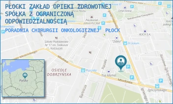 PORADNIA CHIRURGII ONKOLOGICZNEJ - PŁOCKI ZAKŁAD OPIEKI ZDROWOTNEJ SPÓŁKA Z OGRANICZONĄ ODPOWIEDZIALNOŚCIĄ - MIODOWA 2,  PŁOCK