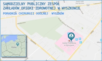 PORADNIA CHIRURGII OGÓLNEJ - SAMODZIELNY PUBLICZNY ZESPÓŁ ZAKŁADÓW OPIEKI ZDROWOTNEJ W WYSZKOWIE - KOMISJI EDUKACJI NARODOWEJ 1,  WYSZKÓW
