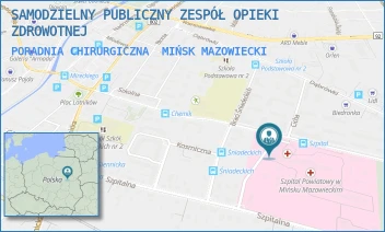 PORADNIA CHIRURGICZNA - SAMODZIELNY PUBLICZNY ZESPÓŁ OPIEKI ZDROWOTNEJ - SZPITALNA 37,  MIŃSK MAZOWIECKI