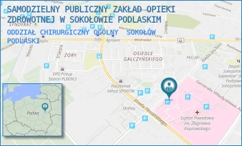 ODDZIAŁ CHIRURGICZNY OGÓLNY - SAMODZIELNY PUBLICZNY ZAKŁAD OPIEKI ZDROWOTNEJ W SOKOŁOWIE PODLASKIM - KSIĘDZA JANA BOSKO 5,  SOKOŁÓW PODLASKI