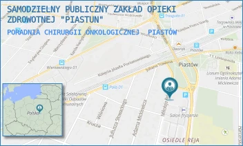PORADNIA CHIRURGII ONKOLOGICZNEJ - SAMODZIELNY PUBLICZNY ZAKŁAD OPIEKI ZDROWOTNEJ "PIASTUN" - MIKOŁAJA REJA 1,  PIASTÓW