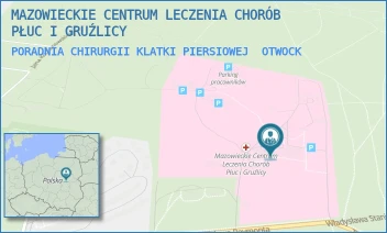 PORADNIA CHIRURGII KLATKI PIERSIOWEJ - MAZOWIECKIE CENTRUM LECZENIA CHORÓB PŁUC I GRUŹLICY - REYMONTA 83/91,  OTWOCK