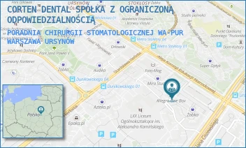PORADNIA CHIRURGII STOMATOLOGICZNEJ WA-PUR - CORTEN DENTAL SPÓŁKA Z OGRANICZONĄ ODPOWIEDZIALNOŚCIĄ - PASAŻ URSYNOWSKI 9/U15,  WARSZAWA URSYNÓW