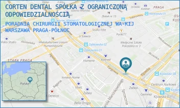 PORADNIA CHIRURGII STOMATOLOGICZNEJ WA-KIJ - CORTEN DENTAL SPÓŁKA Z OGRANICZONĄ ODPOWIEDZIALNOŚCIĄ - KIJOWSKA 1,  WARSZAWA PRAGA-PÓŁNOC