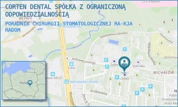 PORADNIA CHIRURGII STOMATOLOGICZNEJ RA-KJA - CORTEN DENTAL SPÓŁKA Z OGRANICZONĄ ODPOWIEDZIALNOŚCIĄ - KRÓLOWEJ JADWIGI 21,  RADOM