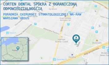 PORADNIA CHIRURGII STOMATOLOGICZNEJ WA-RAW - CORTEN DENTAL SPÓŁKA Z OGRANICZONĄ ODPOWIEDZIALNOŚCIĄ - RAWSKA 4,  WARSZAWA URSUS