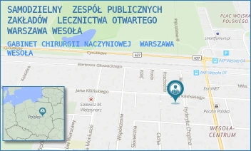 GABINET CHIRURGII NACZYNIOWEJ - SAMODZIELNY  ZESPÓŁ PUBLICZNYCH  ZAKŁADÓW  LECZNICTWA OTWARTEGO WARSZAWA WESOŁA - JANA KILIŃSKIEGO 48,  WARSZAWA WESOŁA
