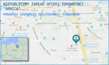 PORADNIA CHIRURGII NACZYNIOWEJ - NIEPUBLICZNY ZAKŁAD OPIEKI ZDROWOTNEJ "ARNICA" - ARMII KRAJOWEJ 18A,  CIECHANÓW