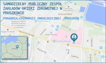 PORADNIA CHIRURGII ONKOLOGICZNEJ - SAMODZIELNY PUBLICZNY ZESPÓŁ ZAKŁADÓW OPIEKI ZDROWOTNEJ W PRUSZKOWIE - ARMII KRAJOWEJ 2/4,  PRUSZKÓW