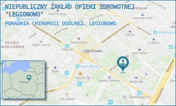 PORADNIA CHIRURGII OGÓLNEJ - NIEPUBLICZNY ZAKŁAD OPIEKI ZDROWOTNEJ "LEGIONOWO" - SOWIŃSKIEGO 4,  LEGIONOWO
