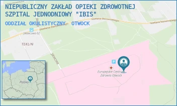 ODDZIAŁ OKULISTYCZNY - NIEPUBLICZNY ZAKŁAD OPIEKI ZDROWOTNEJ SZPITAL JEDNODNIOWY "IBIS" - BOROWA 14/18,  OTWOCK