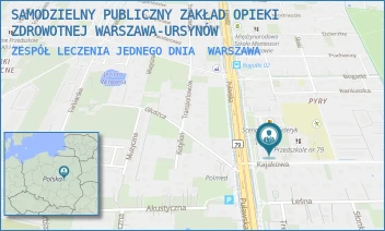 ZESPÓŁ LECZENIA JEDNEGO DNIA - SAMODZIELNY PUBLICZNY ZAKŁAD OPIEKI ZDROWOTNEJ WARSZAWA-URSYNÓW - KAJAKOWA 12,  WARSZAWA