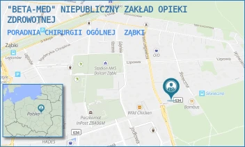 PORADNIA CHIRURGII OGÓLNEJ - "BETA-MED" NIEPUBLICZNY ZAKŁAD OPIEKI ZDROWOTNEJ - KS.SKORUPKI 71,  ZĄBKI