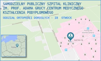 ODDZIAŁ ORTOPEDII DOROSŁYCH - IB - SAMODZIELNY PUBLICZNY SZPITAL KLINICZNY IM. PROF. ADAMA GRUCY CENTRUM MEDYCZNEGO KSZTAŁCENIA PODYPLOMOWEGO - KONARSKIEGO 13,  OTWOCK
