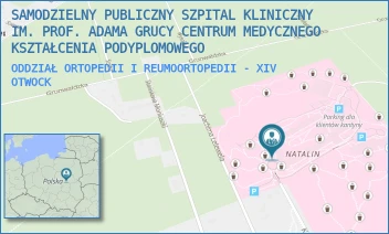ODDZIAŁ ORTOPEDII I REUMOORTOPEDII - XIV - SAMODZIELNY PUBLICZNY SZPITAL KLINICZNY IM. PROF. ADAMA GRUCY CENTRUM MEDYCZNEGO KSZTAŁCENIA PODYPLOMOWEGO - KONARSKIEGO 13,  OTWOCK