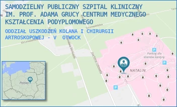 ODDZIAŁ USZKODZEŃ KOLANA I CHIRURGII ARTROSKOPOWEJ - V - SAMODZIELNY PUBLICZNY SZPITAL KLINICZNY IM. PROF. ADAMA GRUCY CENTRUM MEDYCZNEGO KSZTAŁCENIA PODYPLOMOWEGO - KONARSKIEGO 13,  OTWOCK