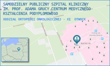 ODDZIAŁ ORTOPEDII ONKOLOGICZNEJ - XI - SAMODZIELNY PUBLICZNY SZPITAL KLINICZNY IM. PROF. ADAMA GRUCY CENTRUM MEDYCZNEGO KSZTAŁCENIA PODYPLOMOWEGO - KONARSKIEGO 13,  OTWOCK