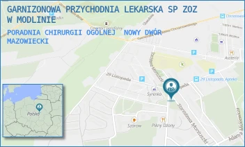 PORADNIA CHIRURGII OGÓLNEJ - GARNIZONOWA PRZYCHODNIA LEKARSKA SP ZOZ W MODLINIE - 29 LISTOPADA 105,  NOWY DWÓR MAZOWIECKI