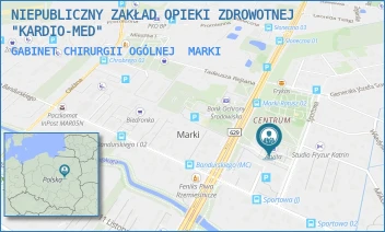 GABINET CHIRURGII OGÓLNEJ - NIEPUBLICZNY ZAKŁAD OPIEKI ZDROWOTNEJ "KARDIO-MED" - SPORTOWA 3,  MARKI