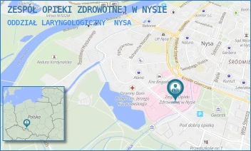 ODDZIAŁ LARYNGOLOGICZNY - ZESPÓŁ OPIEKI ZDROWOTNEJ W NYSIE - UL. BOHATERÓW WARSZAWY 23,  NYSA