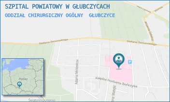ODDZIAŁ CHIRURGICZNY OGÓLNY - SZPITAL POWIATOWY W GŁUBCZYCACH - UL. SKŁODOWSKIEJ 26,  GŁUBCZYCE