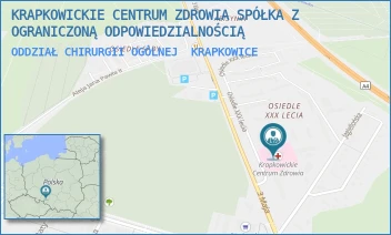 ODDZIAŁ CHIRURGII OGÓLNEJ - KRAPKOWICKIE CENTRUM ZDROWIA SPÓŁKA Z OGRANICZONĄ ODPOWIEDZIALNOŚCIĄ - UL. OŚ. XXX-LECIA 21,  KRAPKOWICE