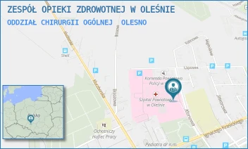 ODDZIAŁ CHIRURGII OGÓLNEJ - ZESPÓŁ OPIEKI ZDROWOTNEJ W OLEŚNIE - UL. KLONOWA 1,  OLESNO