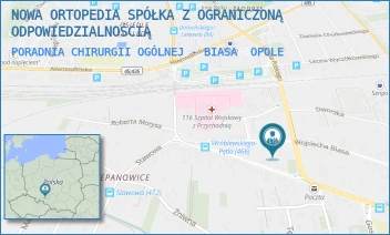 PORADNIA CHIRURGII OGÓLNEJ - BIASA - NOWA ORTOPEDIA SPÓŁKA Z OGRANICZONĄ ODPOWIEDZIALNOŚCIĄ - UL. WOJCIECHA BIASA 31,  OPOLE