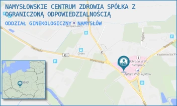 ODDZIAŁ GINEKOLOGICZNY - NAMYSŁOWSKIE CENTRUM ZDROWIA SPÓŁKA Z OGRANICZONĄ ODPOWIEDZIALNOŚCIĄ - UL. OLEŚNICKA 4,  NAMYSŁÓW