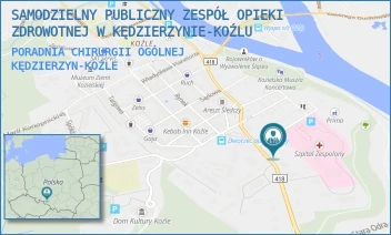 PORADNIA CHIRURGII OGÓLNEJ - SAMODZIELNY PUBLICZNY ZESPÓŁ OPIEKI ZDROWOTNEJ W KĘDZIERZYNIE-KOŹLU - UL. 24 KWIETNIA 7,  KĘDZIERZYN-KOŹLE