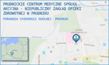 PORADNIA CHIRURGII OGÓLNEJ - PRUDNICKIE CENTRUM MEDYCZNE SPÓŁKA AKCYJNA - NIEPUBLICZNY ZAKŁAD OPIEKI ZDROWOTNEJ W PRUDNIKU - UL. PIASTOWSKA 64 [BRAK],  PRUDNIK
