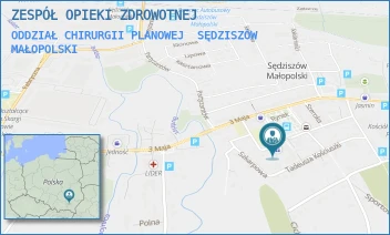 ODDZIAŁ CHIRURGII PLANOWEJ - ZESPÓŁ OPIEKI ZDROWOTNEJ - UL. WYSPIAŃSKIEGO 14,  SĘDZISZÓW MAŁOPOLSKI