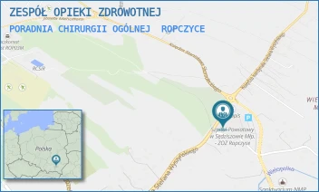 PORADNIA CHIRURGII OGÓLNEJ - ZESPÓŁ OPIEKI ZDROWOTNEJ - UL. KSIĘDZA KARDYNAŁA STEFANA WYSZYŃSKIEGO 54,  ROPCZYCE