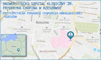 PRZYSZPITALNA PORADNIA CHIRURGII ONKOLOGICZNEJ - UNIWERSYTECKI SZPITAL KLINICZNY IM. FRYDERYKA CHOPINA W RZESZOWIE - UL. CHOPINA 2,  RZESZÓW