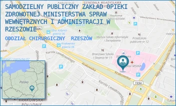 ODDZIAŁ CHIRURGICZNY - SAMODZIELNY PUBLICZNY ZAKŁAD OPIEKI ZDROWOTNEJ MINISTERSTWA SPRAW WEWNĘTRZNYCH I ADMINISTRACJI W RZESZOWIE - UL. KRAKOWSKA 16,  RZESZÓW