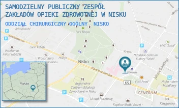ODDZIAŁ CHIRURGICZNY OGÓLNY - SAMODZIELNY PUBLICZNY ZESPÓŁ ZAKŁADÓW OPIEKI ZDROWOTNEJ W NISKU - UL. TADEUSZA KOŚCIUSZKI 1,  NISKO