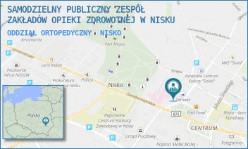 ODDZIAŁ ORTOPEDYCZNY - SAMODZIELNY PUBLICZNY ZESPÓŁ ZAKŁADÓW OPIEKI ZDROWOTNEJ W NISKU - UL. TADEUSZA KOŚCIUSZKI 1,  NISKO