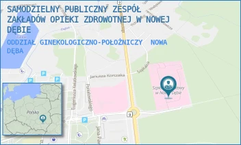 ODDZIAŁ GINEKOLOGICZNO-POŁOŻNICZY - SAMODZIELNY PUBLICZNY ZESPÓŁ ZAKŁADÓW OPIEKI ZDROWOTNEJ W NOWEJ DĘBIE - UL. M.C.SKŁODOWSKIEJ 1A,  NOWA DĘBA