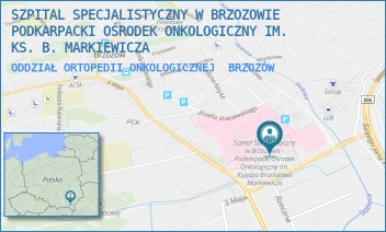 ODDZIAŁ ORTOPEDII ONKOLOGICZNEJ - SZPITAL SPECJALISTYCZNY W BRZOZOWIE PODKARPACKI OŚRODEK ONKOLOGICZNY IM. KS. B. MARKIEWICZA - UL. KS. J. BIELAWSKIEGO 18,  BRZOZÓW