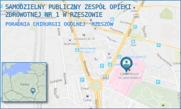 PORADNIA CHIRURGII OGÓLNEJ - SAMODZIELNY PUBLICZNY ZESPÓŁ OPIEKI ZDROWOTNEJ NR 1 W RZESZOWIE - UL. RYCERSKA 4,  RZESZÓW