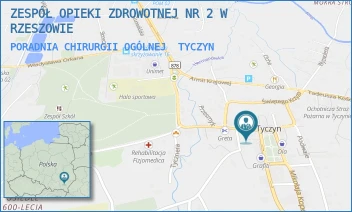 PORADNIA CHIRURGII OGÓLNEJ - ZESPÓŁ OPIEKI ZDROWOTNEJ NR 2 W RZESZOWIE - UL. RYNEK 10,  TYCZYN