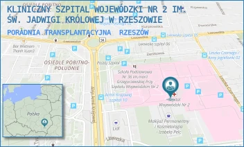 PORADNIA TRANSPLANTACYJNA - KLINICZNY SZPITAL WOJEWÓDZKI NR 2 IM. ŚW. JADWIGI KRÓLOWEJ W RZESZOWIE - UL. LWOWSKA 60,  RZESZÓW