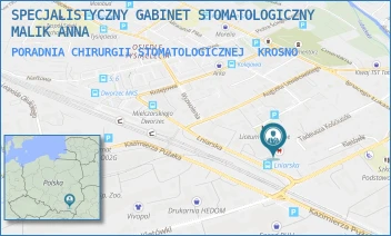 PORADNIA CHIRURGII STOMATOLOGICZNEJ - SPECJALISTYCZNY GABINET STOMATOLOGICZNY MALIK ANNA - UL. AUGUSTA LEWAKOWSKIEGO 49B,  KROSNO